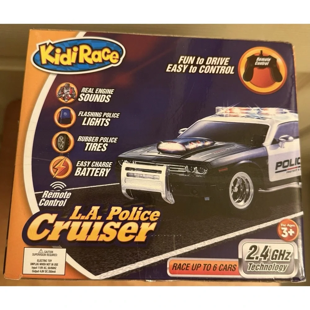 Kidirace Remote Control Police Car‎ Toy with Lights and Sirens - Rechargeable